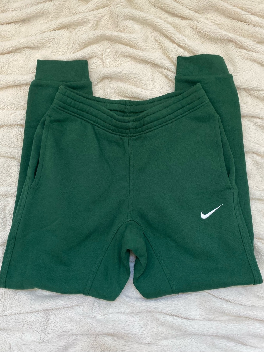 Nike fleece sweatpants hunter green men’s Sz S